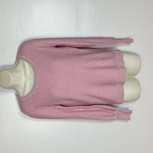 Talbots Striped Puff Sleeve Sweater